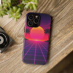 Classic Grid Sunset Vaporwave Art Tough Phone Case