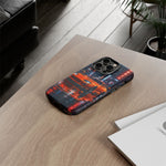 Orange Supra Phone Case, Neon City Night JDM Sports Car Tough Cover