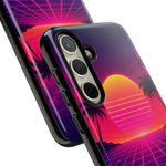 Classic Grid Sunset Vaporwave Art Tough Phone Case