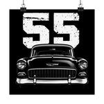 1955 Chevy 210 Bel Air Poster Wall Art Print Classic Car Garage Decor Gift 55