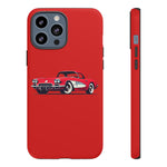 Red Classic Corvette C1 Illustration phone case | Retro Car Tough Case