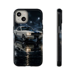 GT350 Phone Case White, Rainy Track Night Classic Racer Tough Cover