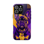 French Bulldog Pop-Art Portrait Tough Phone Case - Purple Gold