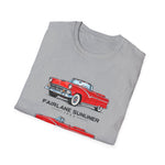 1955 Fairlane Sunliner Classic Car T-Shirt | Vintage Red Convertible