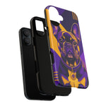 French Bulldog Pop-Art Portrait Tough Phone Case - Purple Gold
