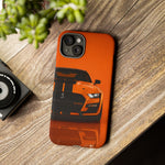 Orange Mustang Art Phone Case, GT500 American Muscle Car Tough Cover for Male