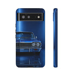 Blue Impala 1964 Phone Case, Classic Lowrider Tough Cover for Classic Car Fans
