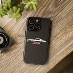 1970 Camaro Z28 White Silhouette Tough Phone Case Cover Gift