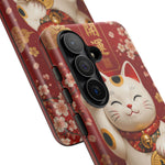 Maneki Neko Lucky Cat Art Tough Phone Case