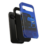 Blue Mustang Art Phone Case, GT500 American Muscle Car Tough Cover for Men