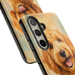 Goldendoodle Fluffy Curls Portrait Art Tough Phone Case
