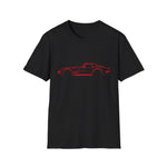 1968 vette Shirt Vintage Sports Car | Classic C3 Style Red Line Art Retro Automotive T-Shirt