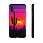 Desert Vaporwave Cactus Sunset Phone Case – Southwest Aesthetic