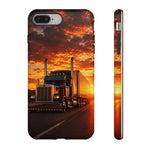 Classic Semi Truck Sunset Highway Phone Case Tough Case