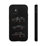 Black GNX Phone Case, Three-View Muscle Car Vector Tough Cover