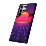 Classic Grid Sunset Vaporwave Art Tough Phone Case