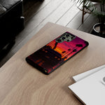 Matte Black Challenger Sunset Tough Phone Case - Palm Silhouette