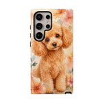 Miniature Poodle Whimsical Watercolor Art Tough Phone Case