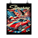 American Stingray Corvette Poster Classic C3 USA Muscle Car