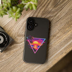 Synthwave Sunset Triangle Phone Case Retro Vaporwave Case