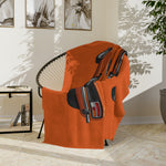 Orange Datsun 240Z Car Illustration Blanket | Vintage Sports Car Microfiber