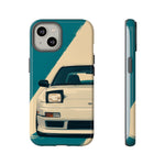 S13 Teal White Pop-up Tough Phone Case for JDM Fans