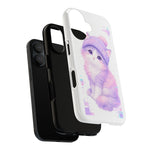 Pastel Cat Beanie Phone Case, Glitch Color Block Cover, Gift