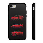 Red MR2 JDM Sports Car Phone Case Tough Multi View
