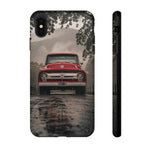F100 Phone Case, Red White Classic Truck Foggy Road Cover, Gift
