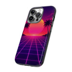 Classic Grid Sunset Vaporwave Art Tough Phone Case