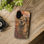 Border Terrier Earthy Watercolor Art Tough Phone Case