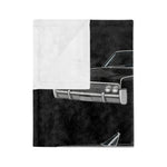 1961 Continental Convertible Black Microfiber Throw Blanket Classic Car Gift