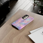 Pastel Aura Phone Case, Swirling Silhouette 3D Cover, Gift