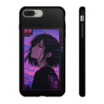 Melancholy Anime Girl Phone Case Vaporwave Tough Case