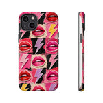 Pop Art Lips and Lightning Bolt Phone Case