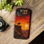 Western Sunset Cowboy Phone Case | Rugged Protective Cover