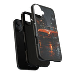 Orange Datsun 240Z on Rainy City Street phone case | Tough Cases