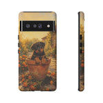 Rottweiler Puppy in Flower Pot Tough Case | Floral Dog Phone Cover
