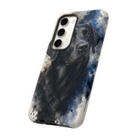 Black Lab Watercolor Art Tough Phone Case - Dog Portrait