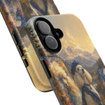 Poodle Painter Scene phone case | Artistic Dog Landscape