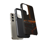 Orange Cuda Phone Case, Muscle Car Stripe Studio Cover, Gift