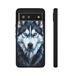 Siberian Husky Geometric Diamond Art Tough Phone Case
