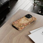 Persian Cat Floral Art Nouveau Tough Phone Case