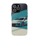 Retro Teal Sports Car C8 phone case | Tough Cases
