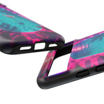 Neon Flamingo Pool Vaporwave Art Tough Phone Case