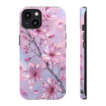 Pink Chrome Cherry Blossom Phone Case | Tough Cover