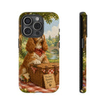 Cocker Spaniel Picnic Scene phone case | vintage dog art