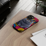British Shorthair Round Pop Art Tough Phone Case