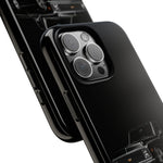 Black Classic C10 Truck Phone Case | Vintage Pickup Reflection, Minimal Auto Design