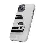 White MK4 Supra Phone Case, Retro 90s JDM Tough Cover for Car Enthusiasts